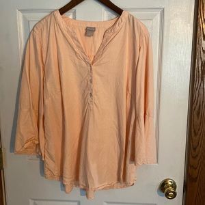 Chicos size 3 peach top